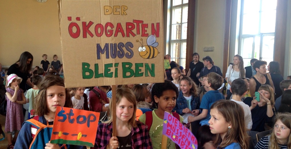 Protest der Grundschüler in der BVV Pankow (Foto: PBN)