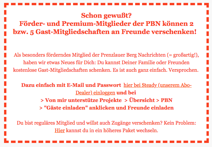 Prenzlauer Berg Newsletter